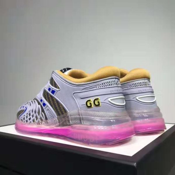 Gucci GG Unisex Ultrapace R Sneaker Knit Fabric Interlocking G Double G 3 cm Heel (3)