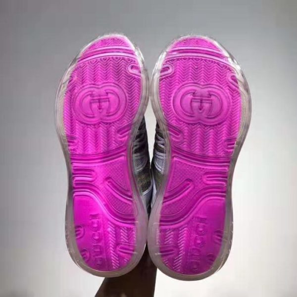 Gucci GG Unisex Ultrapace R Sneaker Knit Fabric Interlocking G Double G 3 cm Heel (4)