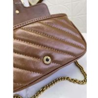 Gucci GG Women GG Marmont Matelassé Super Mini Bag-Brown