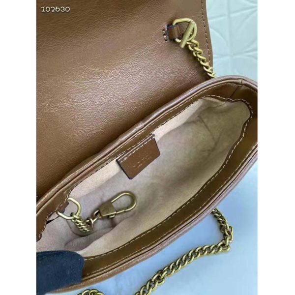 Gucci GG Women GG Marmont Matelassé Super Mini Bag-Brown (11)