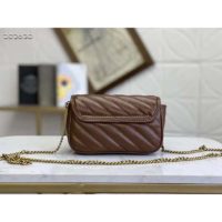 Gucci GG Women GG Marmont Matelassé Super Mini Bag-Brown