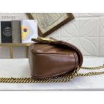 Gucci GG Women GG Marmont Matelassé Super Mini Bag-Brown - Image 4