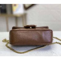 Gucci GG Women GG Marmont Matelassé Super Mini Bag-Brown