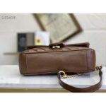 Gucci GG Women GG Marmont Small Matelassé Shoulder Bag-Brown - Image 4