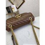 Gucci GG Women GG Marmont Small Matelassé Shoulder Bag-Brown - Image 7