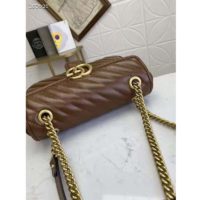 Gucci GG Women GG Marmont Small Matelassé Shoulder Bag-Brown