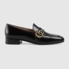 Gucci GG Women's Loafer with Double G Black Leather 2.5 cm Heel