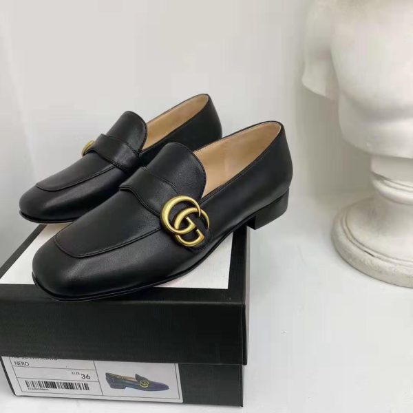 Gucci GG Women’s Loafer with Double G Black Leather 2.5 cm Heel (3)