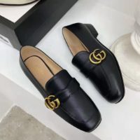 Gucci GG Women’s Loafer with Double G Black Leather 2.5 cm Heel