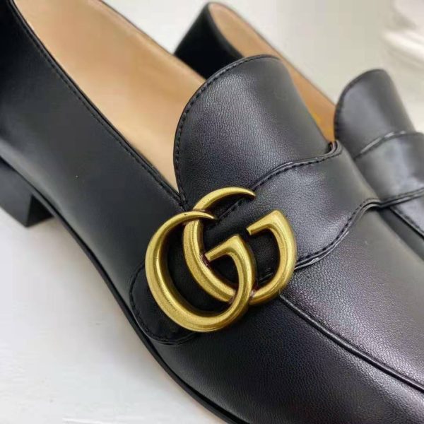 Gucci GG Women’s Loafer with Double G Black Leather 2.5 cm Heel (7)
