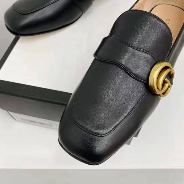 Gucci GG Women’s Loafer with Double G Black Leather 2.5 cm Heel (8)