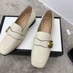 Gucci GG Women's Loafer with Double G White Leather 2.5 cm Heel - Image 4