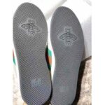 Gucci Unisex Screener Leather Sneaker White Perforated and Off-White Leather - Image 9