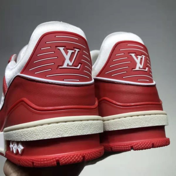 Louis Vuitton LV Men LV Trainer Sneaker Mix of Materials Rubber Monogram Flowers (9)
