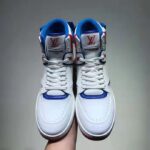 Louis Vuitton LV Men Rivoli Sneaker Boot White Calf Leather Rubber Monogram Flowers - Image 6