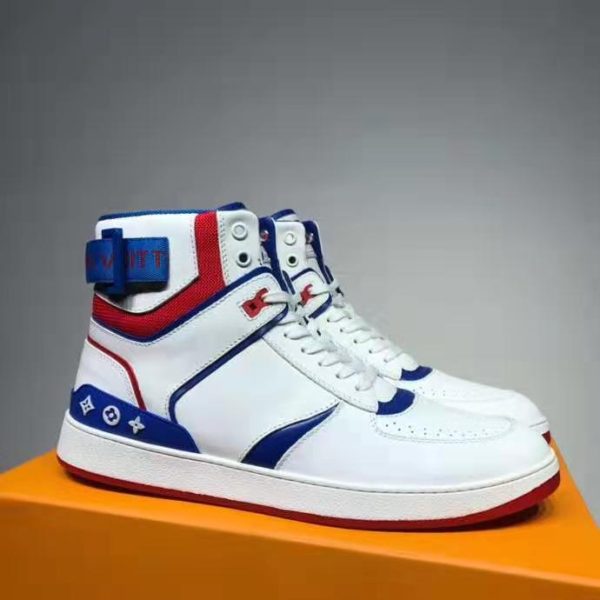 Louis Vuitton Red Blue & White Leather Rivoli Sneakers 6.5/41 – STYLISHTOP