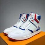 Louis Vuitton LV Men Rivoli Sneaker Boot White Calf Leather Rubber Monogram Flowers - Image 3