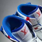 Louis Vuitton LV Men Rivoli Sneaker Boot White Calf Leather Rubber Monogram Flowers - Image 9