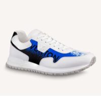 Louis Vuitton LV Men Run Away Sneaker Calf Leather and Textile-Blue