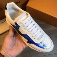 Louis Vuitton LV Men Run Away Sneaker Calf Leather and Textile-Blue