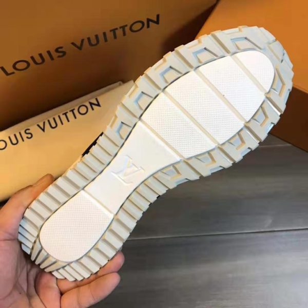 Louis Vuitton LV Men Run Away Sneaker Calf Leather and Textile-Blue (8)