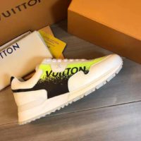 Louis Vuitton LV Men Run Away Sneaker Calf Leather and Textile-Yellow