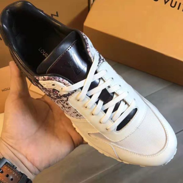 Louis Vuitton LV Men Run Away Sneaker Technical Materials White Calf Leather (3)