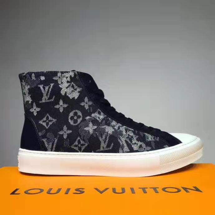 Louis Vuitton Men's Blue Monogram Cloud Tattoo Sneaker Boot