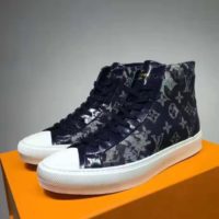 Louis Vuitton LV Men Tattoo Sneaker Boot Monogram Tapestry Denim-Blue