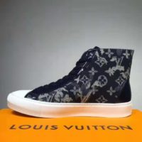 Louis Vuitton LV Men Tattoo Sneaker Boot Monogram Tapestry Denim-Blue