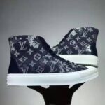 Louis Vuitton LV Men Tattoo Sneaker Boot Monogram Tapestry Denim-Blue - Imagen 7
