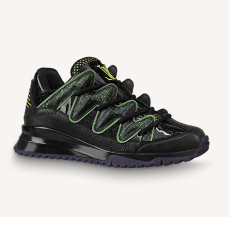 Louis Vuitton Men's Black & Green Leather Zig Zag Sneaker – Luxuria & Co.