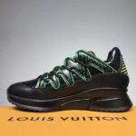 Louis Vuitton LV Men Zig Zag Sneaker Mix of Materials Shiny Black Rubber - Image 5