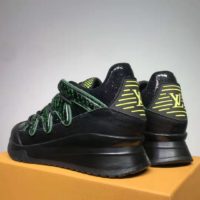 Louis Vuitton LV Men Zig Zag Sneaker Mix of Materials Shiny Black Rubber