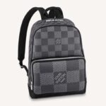 Mochila Louis Vuitton LV Campus unisex en lona con revestimiento 3D de Damier Graphite gris