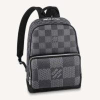 Louis Vuitton LV Unisex Campus Backpack Gray Damier Graphite 3D Coated Canvas