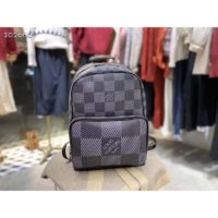 Louis Vuitton LV Unisex Campus Backpack Gray Damier Graphite 3D Coated Canvas