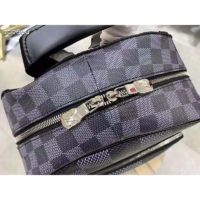 Louis Vuitton LV Unisex Campus Backpack Gray Damier Graphite 3D Coated Canvas