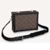 Louis Vuitton LV Unisex Clutch Box Monogram Coated Canvas Black-Leather-Brown