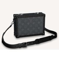 Louis Vuitton LV Unisex Clutch Box Monogram Coated Canvas Black-Leather-Brown