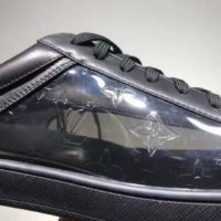 Louis Vuitton LV Unisex Luxembourg Sneaker Mix of Materials Monogram Flower-Black