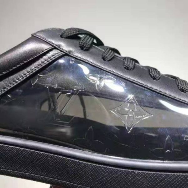 Louis Vuitton LV Unisex Luxembourg Sneaker Mix of Materials Monogram Flower-Black (5)