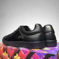 Louis Vuitton LV Unisex Luxembourg Sneaker Mix of Materials Monogram Flower-Black