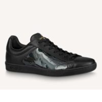 Louis Vuitton LV Unisex Luxembourg Sneaker Mix of Materials Monogram Flower-Black