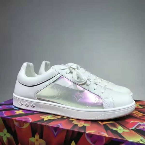 Louis Vuitton LV Unisex Luxembourg Sneaker Mix of Materials Monogram Flower-White (2)