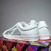 Louis Vuitton LV Unisex Luxembourg Sneaker Mix of Materials Monogram Flower-White