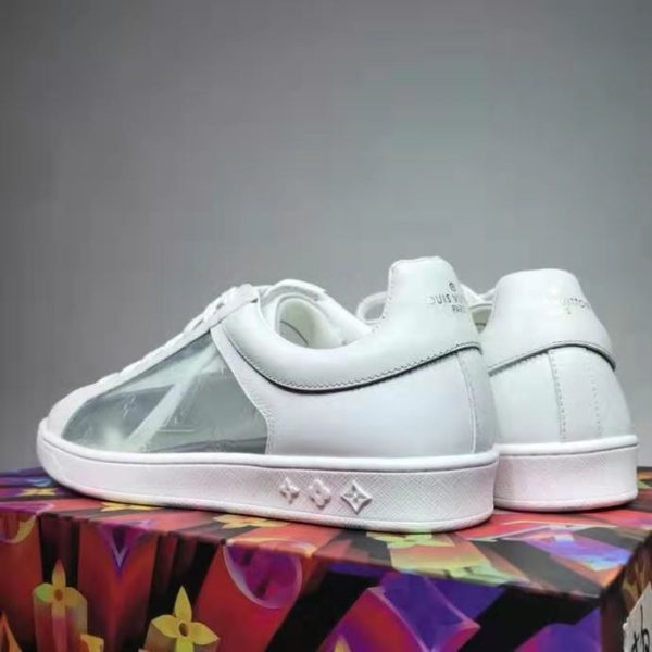 Louis Vuitton LV Unisex Luxembourg Sneaker Mix of Materials Monogram Flower-White (7)