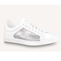 Louis Vuitton LV Unisex Luxembourg Sneaker Mix of Materials Monogram Flower-White