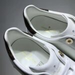 Louis Vuitton LV Unisex Time Out Sneaker Calf Leather Patent Monogram Canvas-Blue – Image 10