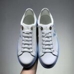 Louis Vuitton LV Unisex Time Out Sneaker Printed Calf Leather 3-D Monogram Flowers-Blue - Image 7